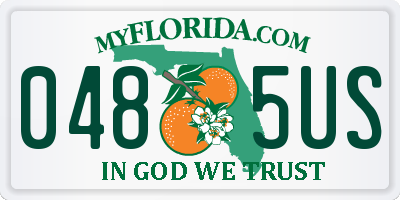 FL license plate 0485US