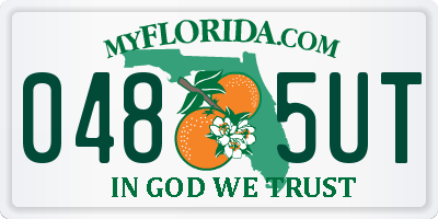 FL license plate 0485UT