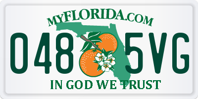 FL license plate 0485VG