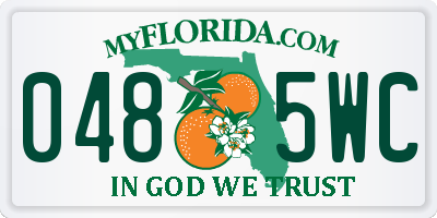 FL license plate 0485WC