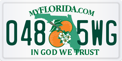 FL license plate 0485WG