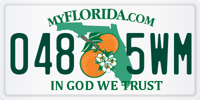 FL license plate 0485WM