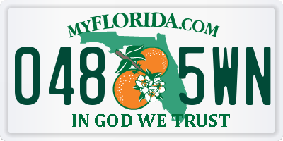 FL license plate 0485WN