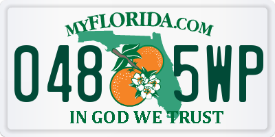 FL license plate 0485WP