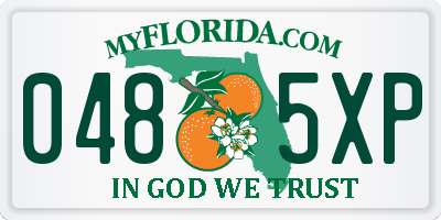 FL license plate 0485XP