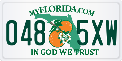 FL license plate 0485XW