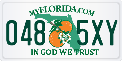 FL license plate 0485XY