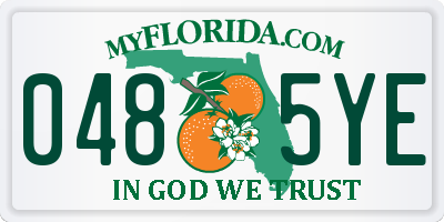 FL license plate 0485YE