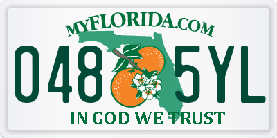 FL license plate 0485YL