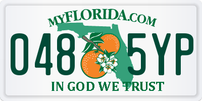 FL license plate 0485YP
