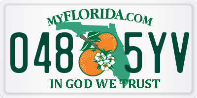 FL license plate 0485YV