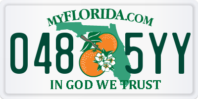 FL license plate 0485YY