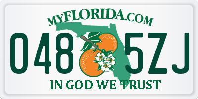 FL license plate 0485ZJ
