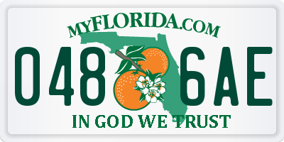 FL license plate 0486AE