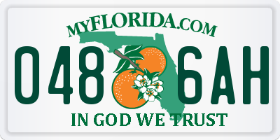 FL license plate 0486AH