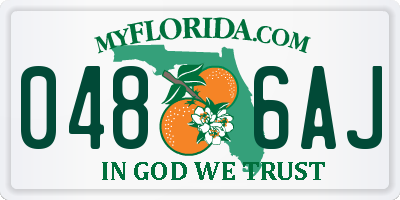 FL license plate 0486AJ