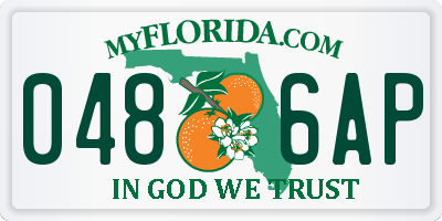 FL license plate 0486AP