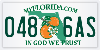FL license plate 0486AS