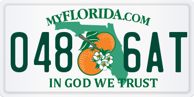 FL license plate 0486AT