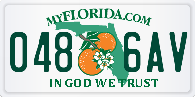 FL license plate 0486AV