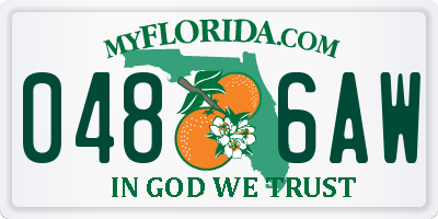 FL license plate 0486AW
