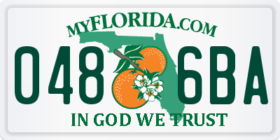 FL license plate 0486BA