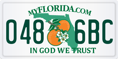 FL license plate 0486BC