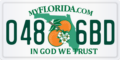 FL license plate 0486BD