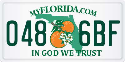 FL license plate 0486BF