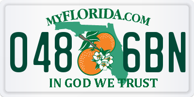 FL license plate 0486BN