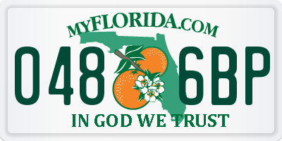FL license plate 0486BP