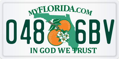FL license plate 0486BV