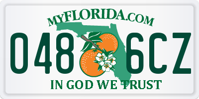 FL license plate 0486CZ