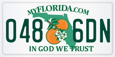 FL license plate 0486DN