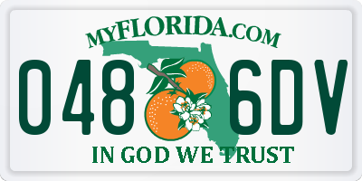 FL license plate 0486DV