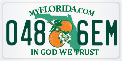 FL license plate 0486EM