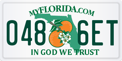 FL license plate 0486ET