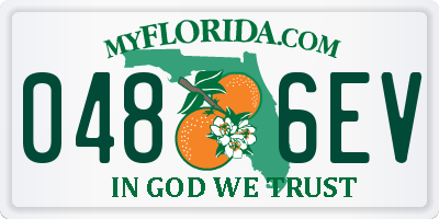 FL license plate 0486EV