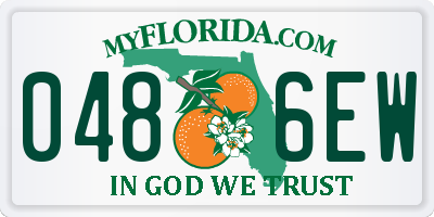 FL license plate 0486EW