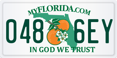 FL license plate 0486EY