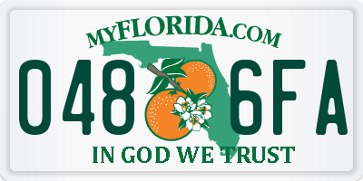 FL license plate 0486FA