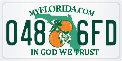 FL license plate 0486FD