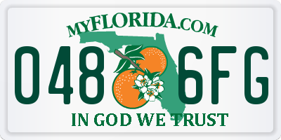 FL license plate 0486FG