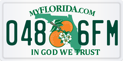 FL license plate 0486FM