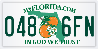 FL license plate 0486FN