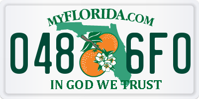 FL license plate 0486FO