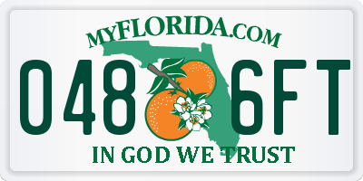 FL license plate 0486FT
