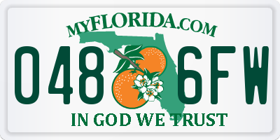 FL license plate 0486FW