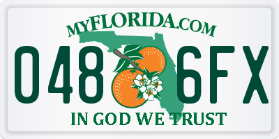 FL license plate 0486FX