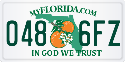 FL license plate 0486FZ